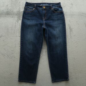 International Concepts Jeans Women's Size 8 Blue Mid-Rise Curvy Crop 24" Inseam
